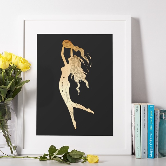 Aquarius Wall Art Celestial Zodiac Print Poster Unframed - Picture 3 of 5